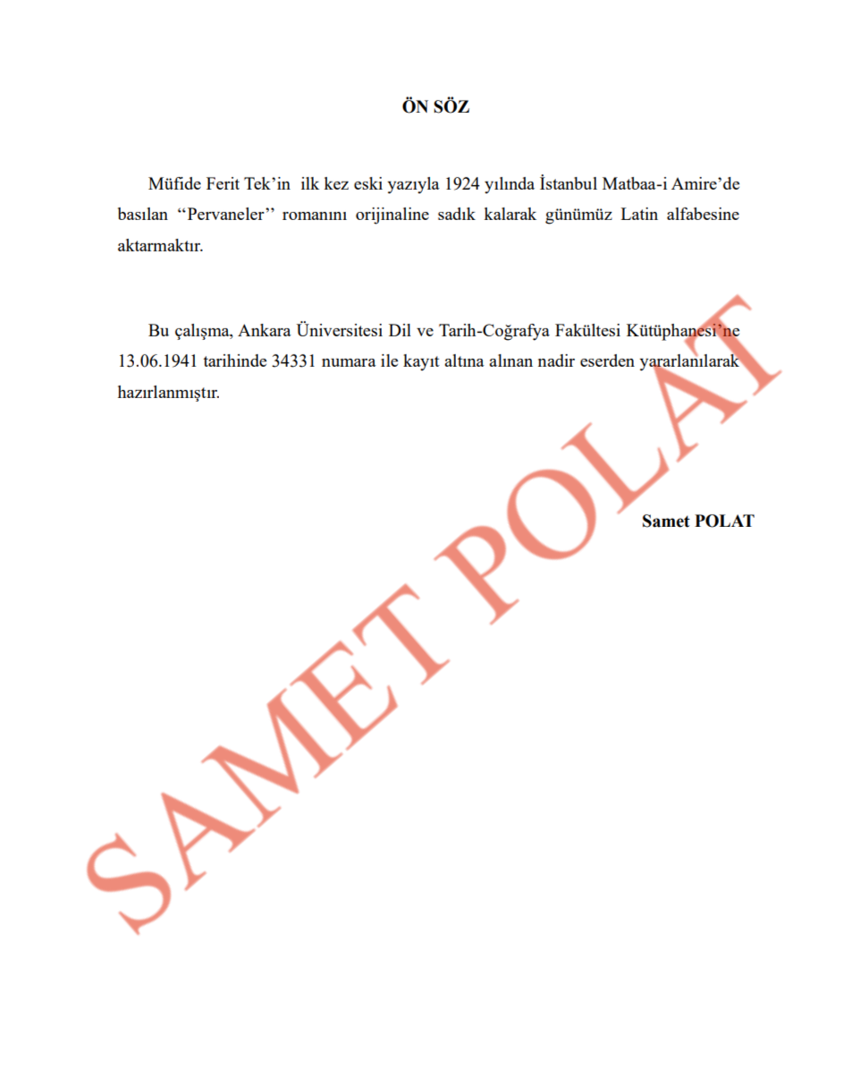 Ön Söz Samet Polat 